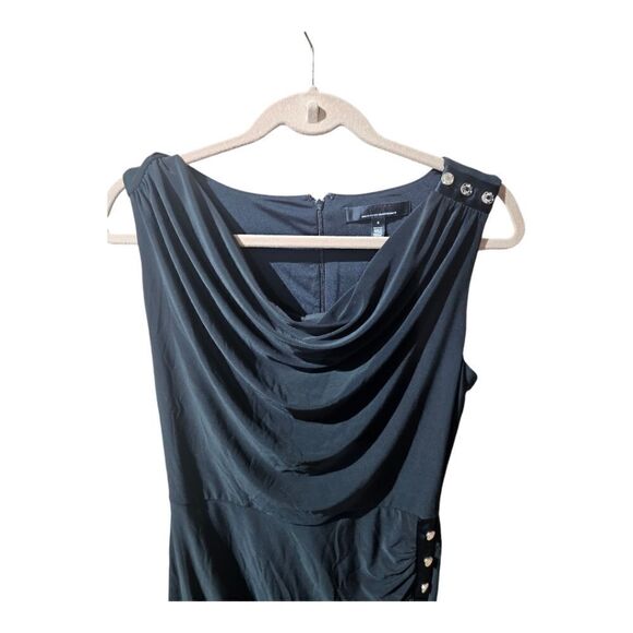 WHITE HOUSE BLACK MARKET WHBM Cowl Neck Ruched LBD - Size‎ 4 - Picture 5 of 12